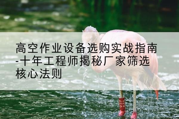 镇江剪叉式升降机厂家-高空作业设备选购实战指南-十年工程师揭秘厂家筛选核心法则