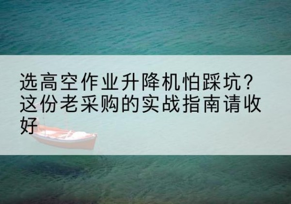 镇江高空作业升降机厂家推荐-选高空作业升降机怕踩坑？这份老采购的实战指南请收好